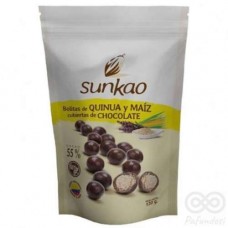 Bolitas Quinoa y Maíz Cubiertas de Chocolate Dark 120grs|Sunkao