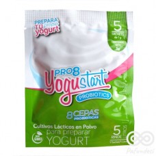 Cultivos Lácticos en Polvo para Preparar Yogurt 8 Cepas Probióticas  (5 sachets de 1gr)| Yogustart Pro8