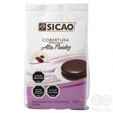 Cobertura Sabor Chocolate Semi Amargo Alta Fluidez 1Kg | Sicao
