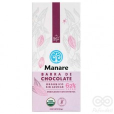 Chocolate Orgánico 62% Cacao Sin Azúcar 100g | Manare