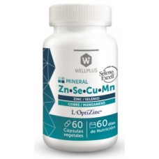 Mineral Zn*Se*Cu*Mn 60 cápsulas | Wellplus