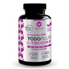 YODO PLUS + L-TIROSINA  Schisandra Std  100% Vegano 120cap | Wellplus