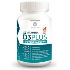 Vitamina D3 Vegana 240 Cápsulas|Wellplus