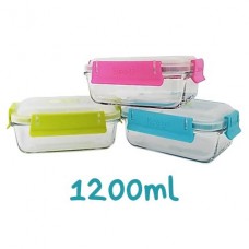 Contenedor hermético rectangular de vidrio 1200ml (1un) | Keep