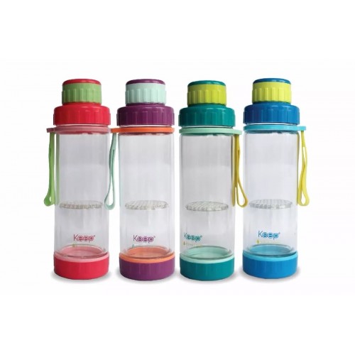 Botella Termo con Filtro Para Té e Infusiones 500ml de Vidrio Doble - Apto  Para Agua Caliente