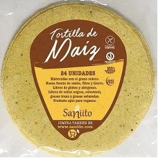 Mini Tortilla de Maiz para Tacos - 9 cms (24 unidades)|Saniito