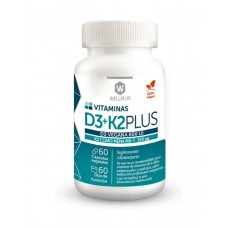 Vitamina D3+K2 Plus 100% Vegano 60cap | Wellplus Vitamina D3+K2 Plus 100% Vegano 60cap | Wellplus