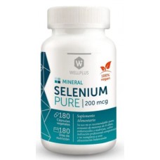 Selenium Pure 200 Mcg 180 Cápsulas Sin Sabor|Wellplus (Selenio)