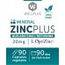 Zinc Plus (Quelado con L-Metionina) 100% Vegano 90cap | Wellplus